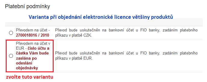 SOFE.CZ - platba v EUR